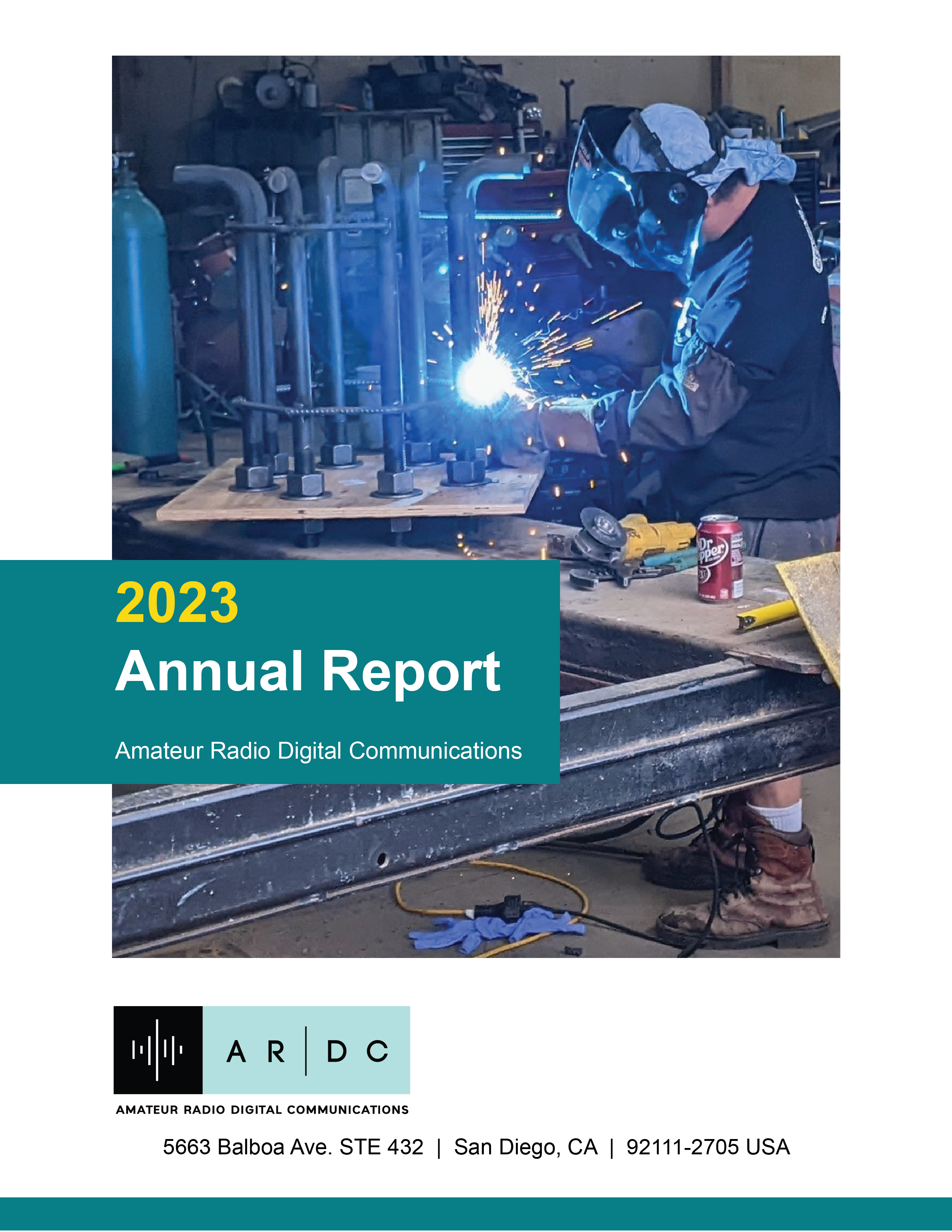 Front cover of the Amateur Radio Digital Communications (ARDC) 2023 Annual Report