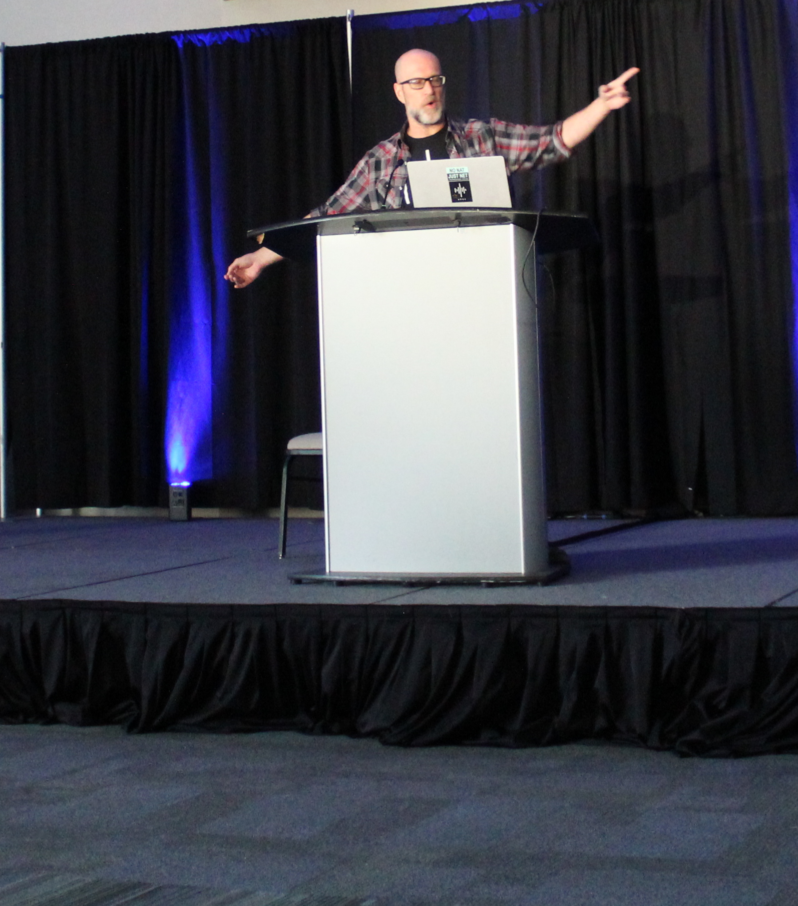 Schuyler Erle N0GIS speaking at the Zero Retries Digital Conference (ZRDC) 2025.