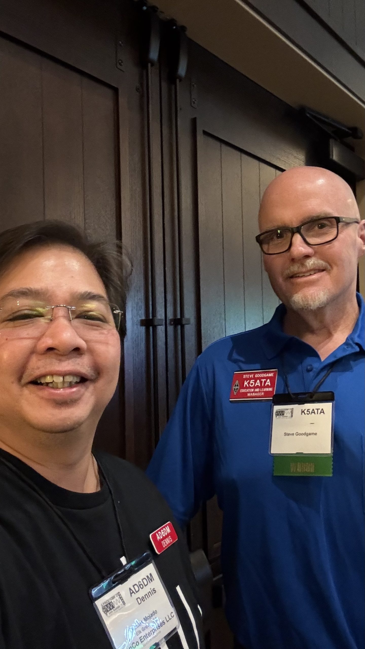 Dennis Mojado AD6DM and Steve Goodgame K5ATA at Pacificon 2025