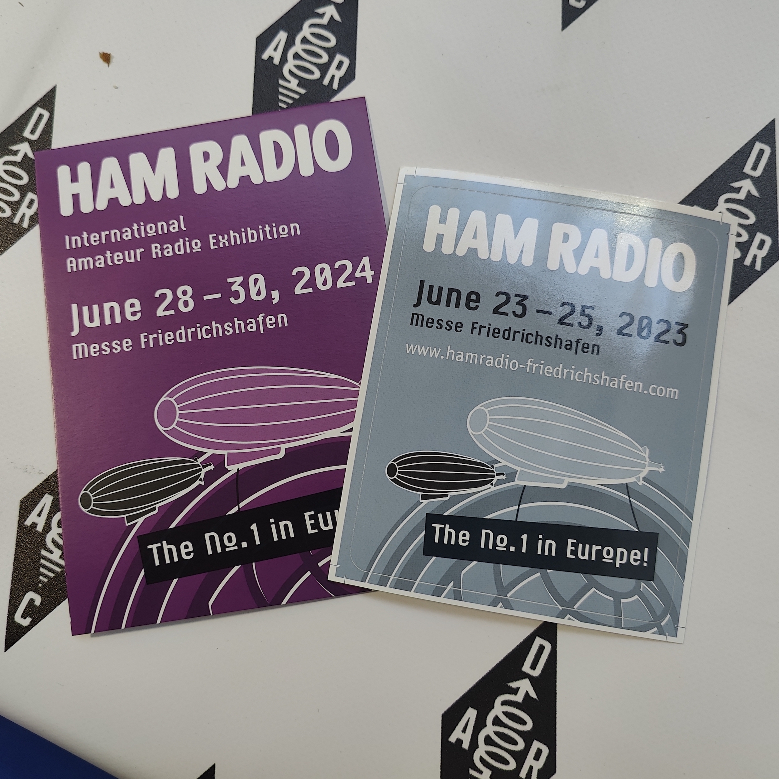 Flyers advertising Ham Radio Friedrichshafen 2023
