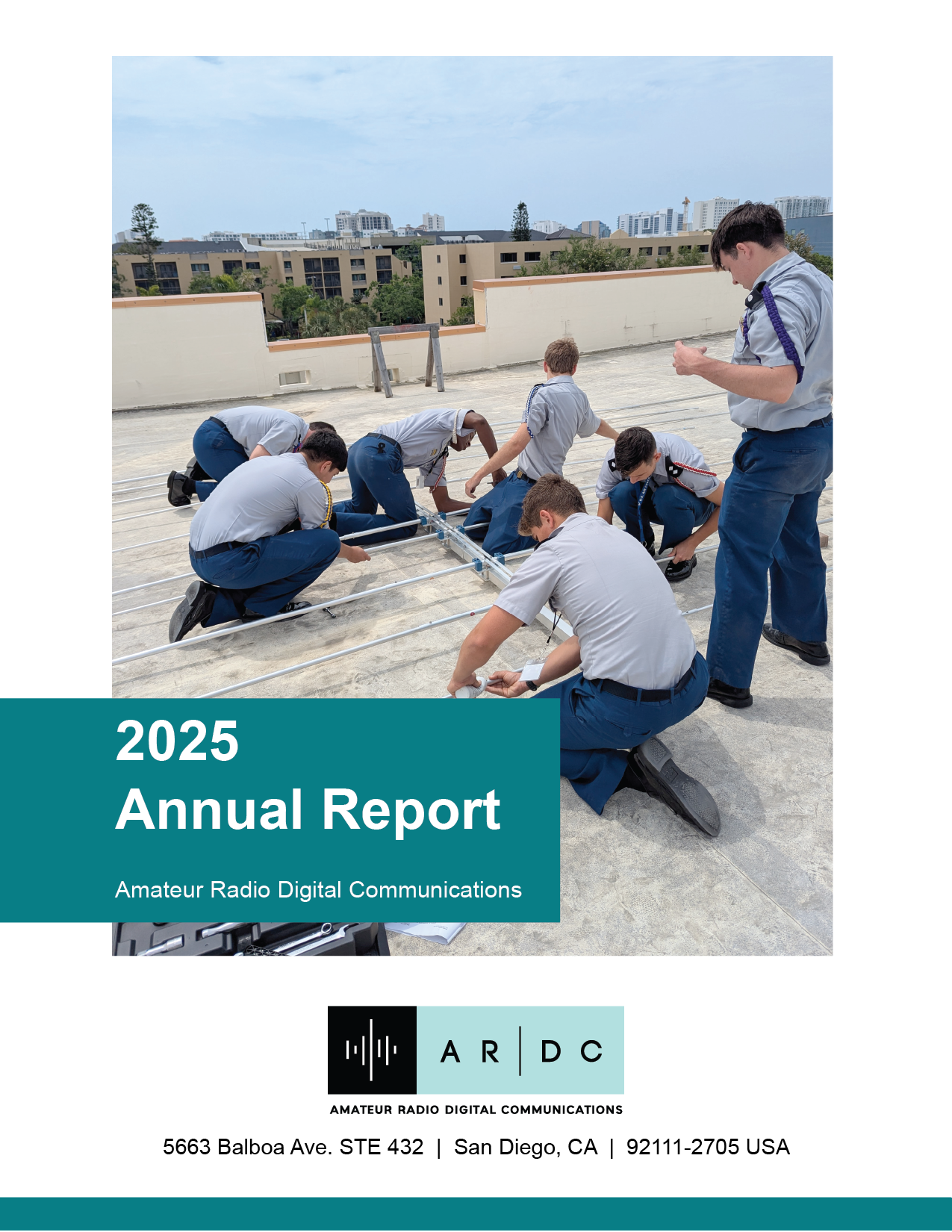 Front cover of the Amateur Radio Digital Communications (ARDC) 2025 Annual Report
