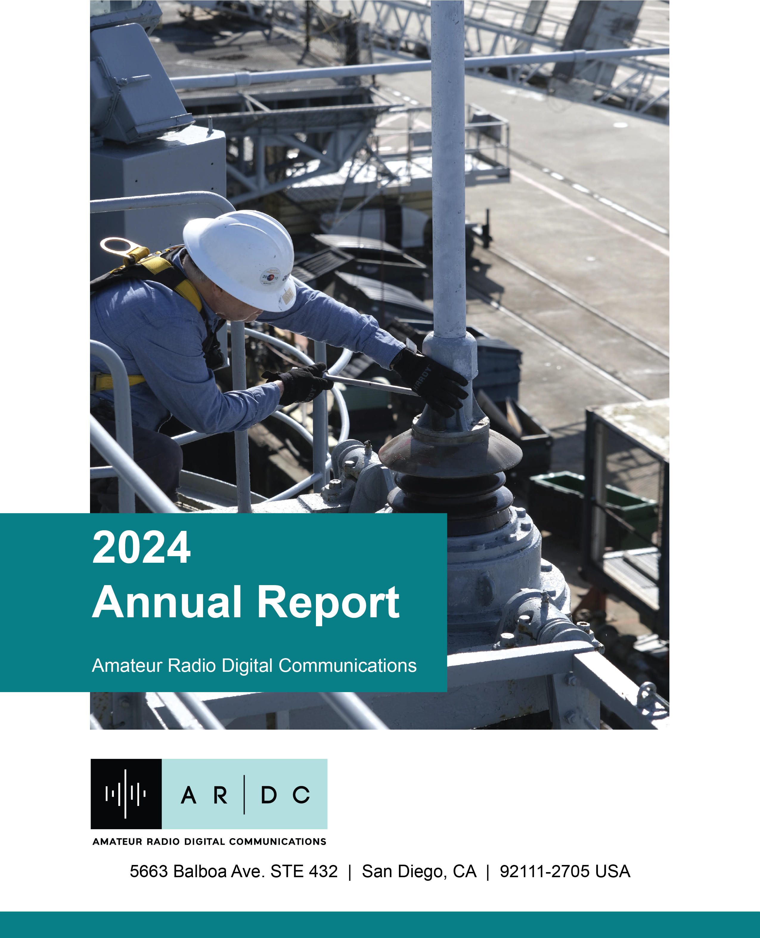 Front cover of the Amateur Radio Digital Communications (ARDC) 2024 Annual Report