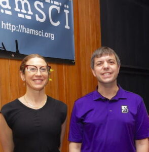 Rosy Schechter, KJ7RYV, and Dr. Nathaniel Frissel at HamSCI Workshop 2023