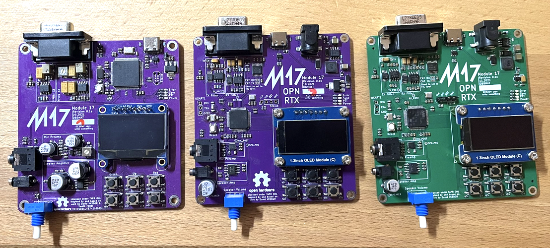 Circuit boards for the M17 Project